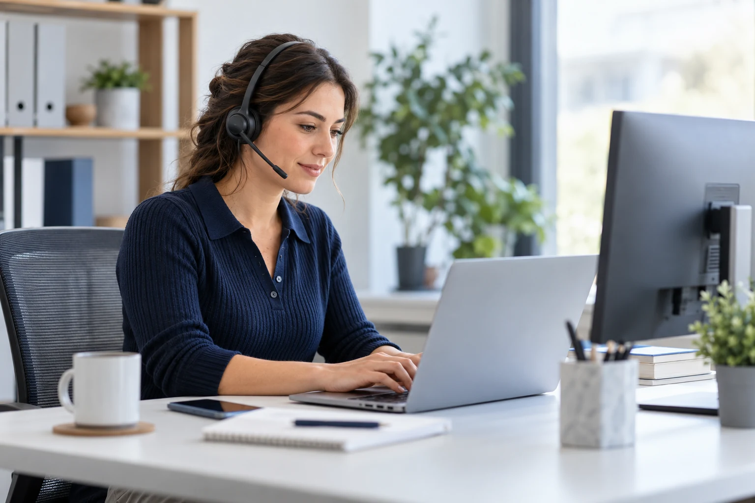 Illustrative support specialist handling academy administration